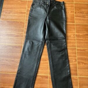 Wilson Black Leather Men’s biker pants